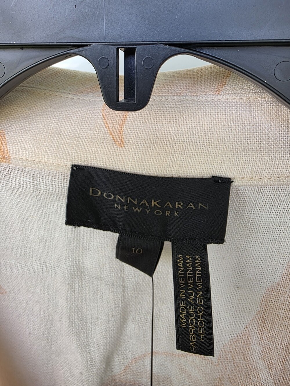 NWT Donna Karan New York Linen Blend Floral Shirt Dress Midi Siz 10 $199 No Belt - Picture 5 of 11